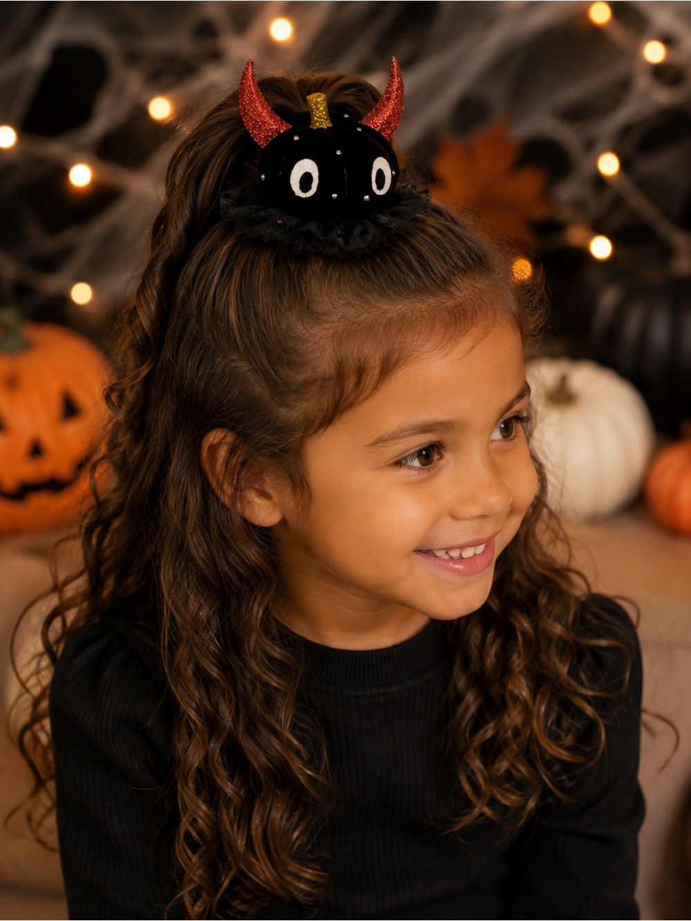Halloween Devil Pumpkin Hair Clip